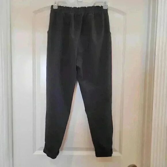 H&M Girl's Black Poly/Spandex Elastic Waistband Pants w Tie - Picture 7 of 9